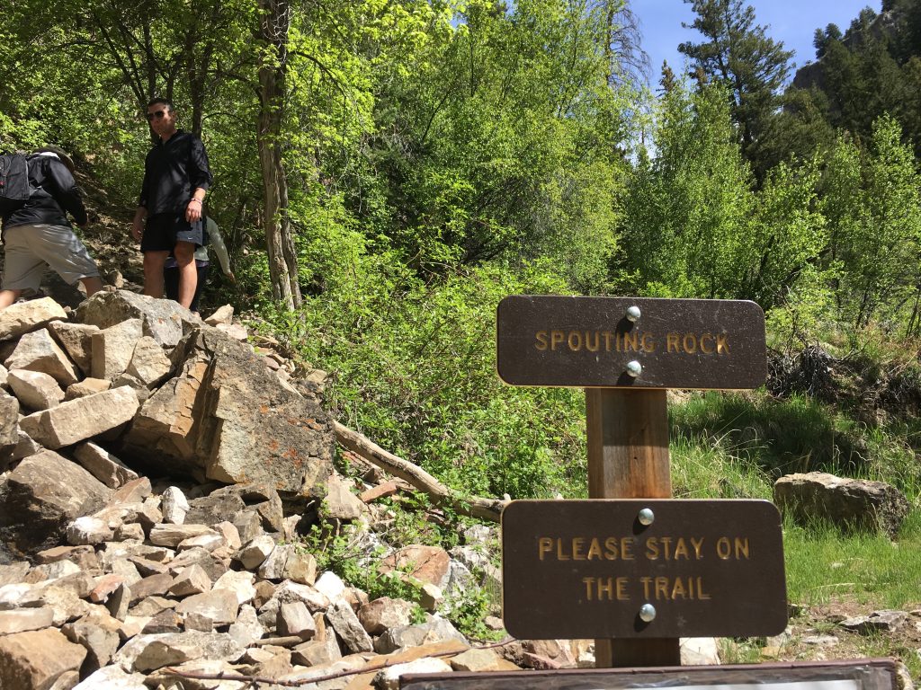 Spouting Rock Trailhead at Hanging Lake