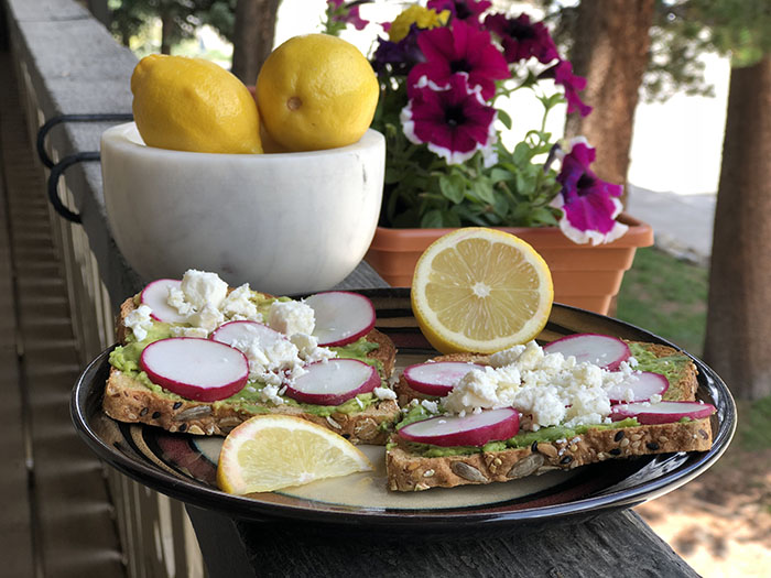 Radish Feta Avocado Toast