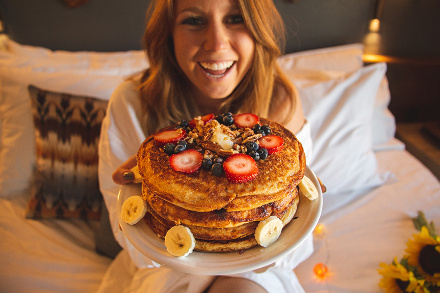 Chocolate Chip Pancakes Recipe for Lazy Weekend Breakfast in Bed 